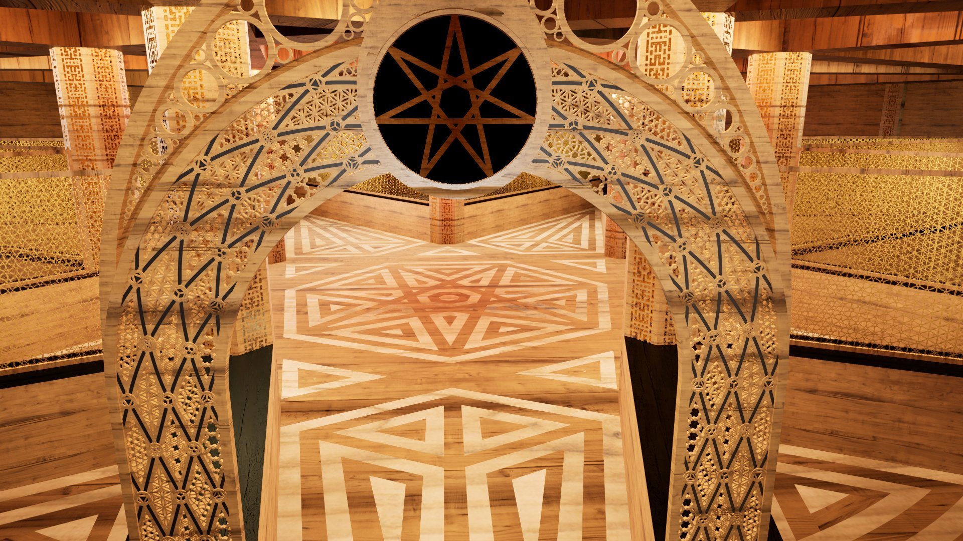 The inner archway with its seven-pointed star window